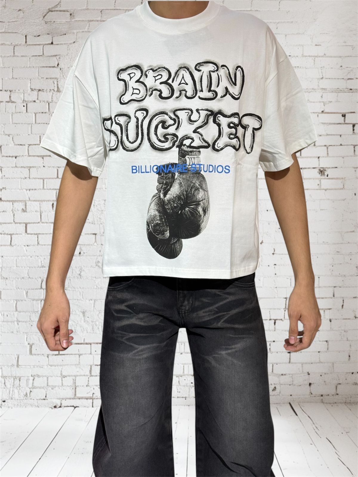 HGB114 Boxy Shirt White