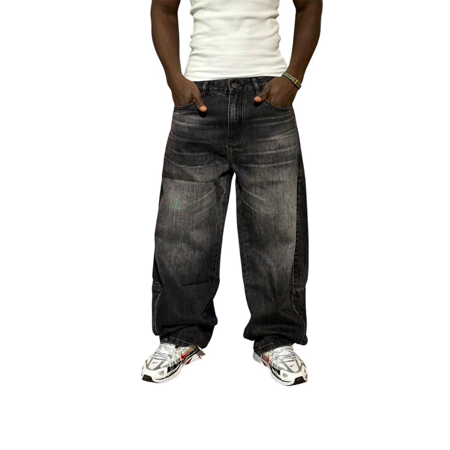 HG302 Baggy Jeans Black
