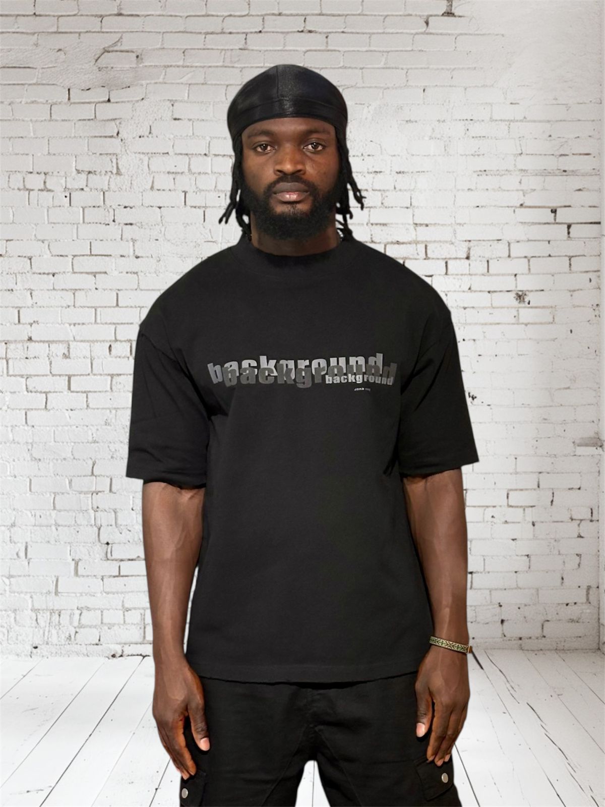 HGN0549 Background T-shirt Black