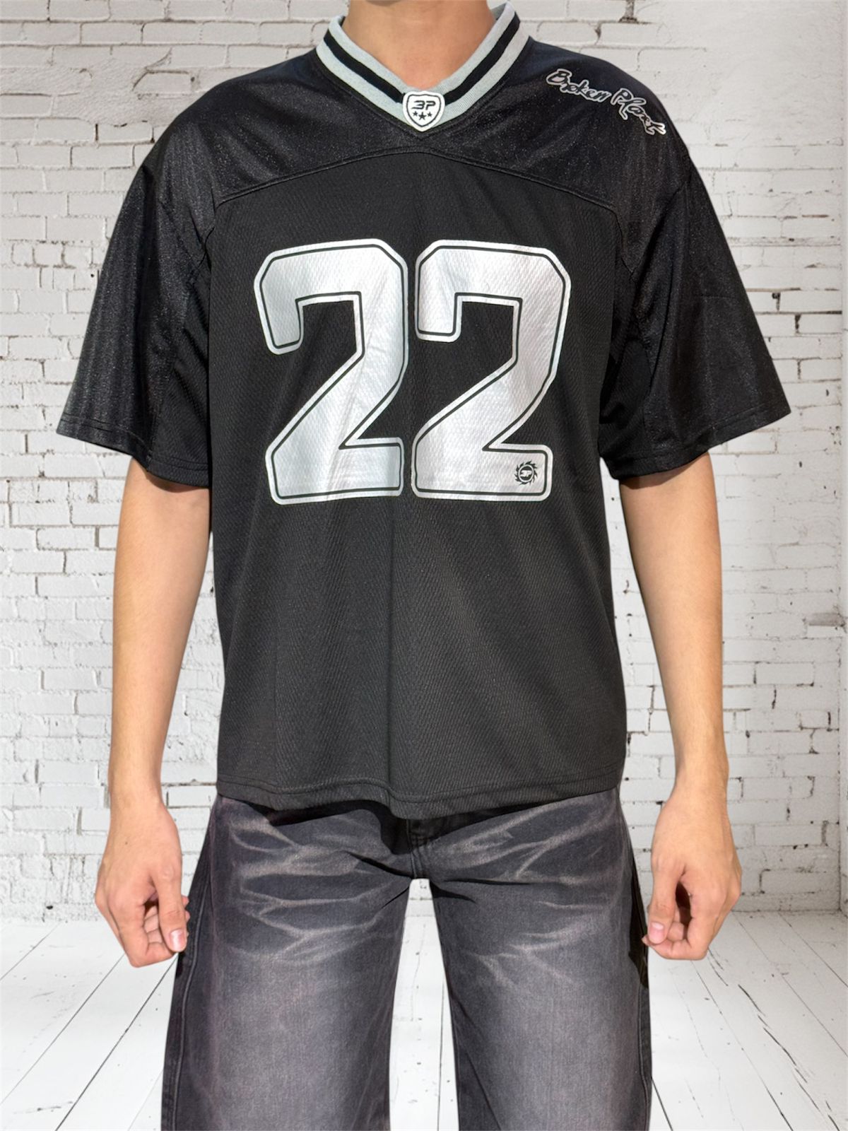 HGT152 Boxy Crop Jersey Shirt
