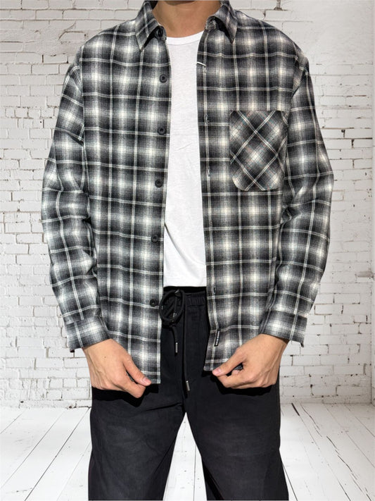 HG2444 Oversize Flannel Shirt