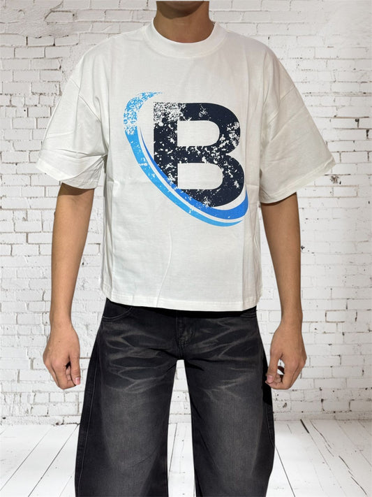 HGB71 Boxy Crop Shirt White