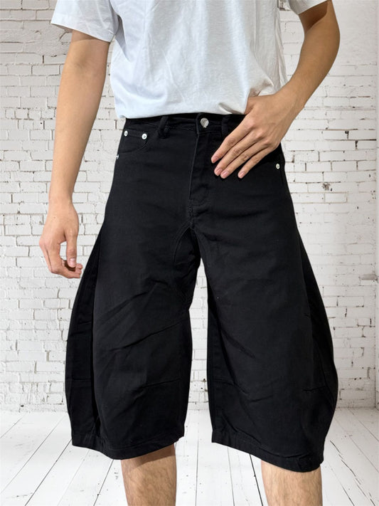 HGQF705 Denim Bermuda Black Short